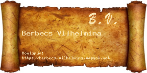 Berbecs Vilhelmina névjegykártya